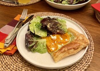 Kürbis-Tarte mit Kräuter-Ricotta