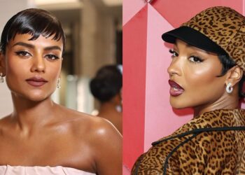 Der geflügelte Eyeliner conflict überall auf dem roten Teppich der Trend Awards 2024 zu sehen