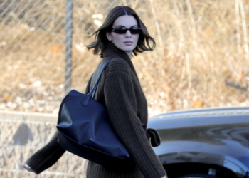 Kendall Jenner ließ ihre Ugg-Schuhe und Leggings mit einem Wickel-Cardigan so schick aussehen