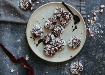 Pfefferminz-Schokoladen-Shortbread-Kekse