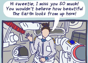 Astronaut Mother ruft zum ersten Mal vom Weltraum nach Hause