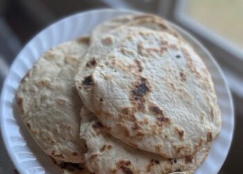 Hausgemachte Mehl -Tortillas