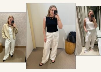 Die beste nicht durchsagee weiße Leinenhose