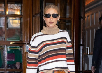 Bella Hadid trug eine Jean-and-Shoe-Coloration