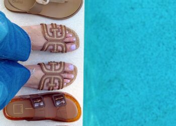 Frühlingsbereite Sandalen – Leben in Gelb