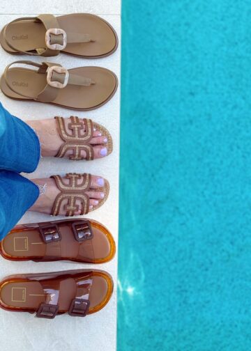 Frühlingsbereite Sandalen – Leben in Gelb