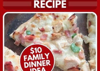 Hühnchen-Alfredo-Pizza-Rezept (Idee für ein Familienessen im Wert von 10 $)