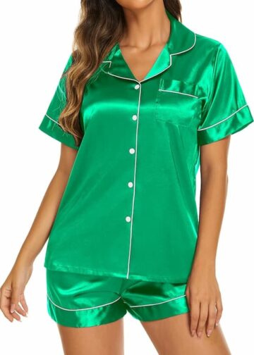 Ekouaer Damen-Pyjama-Kurzarm-Nachtwäsche-Set nur 12,99 $ versandt!