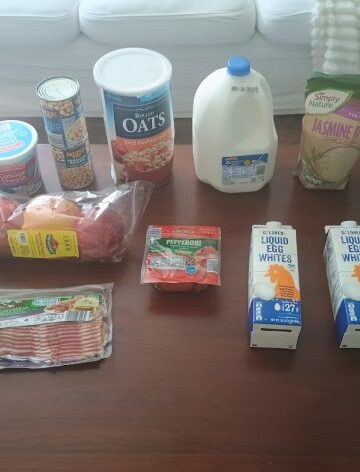 Brigettes 46-Greenback-Lebensmitteleinkaufsausflug und wöchentlicher Menüplan für 4 Personen!