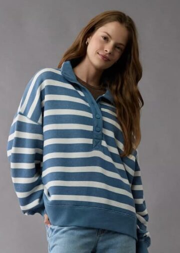 Huge Hug Henley-Sweatshirts für Damen von American Eagle nur 17,98 $ (Reg. 60 $) und mehr!